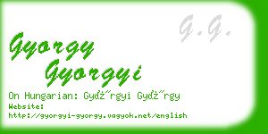 gyorgy gyorgyi business card